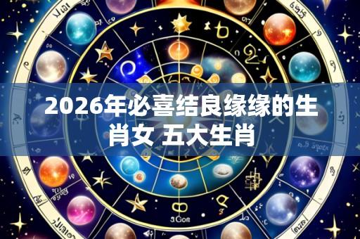 2026年必喜结良缘缘的生肖女 五大生肖