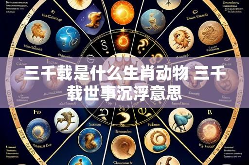 三千载是什么生肖动物 三千载世事沉浮意思