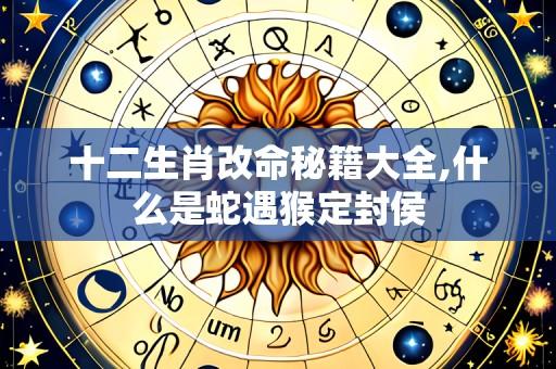 十二生肖改命秘籍大全,什么是蛇遇猴定封侯