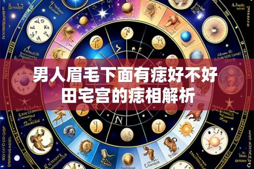 男人眉毛下面有痣好不好 田宅宫的痣相解析