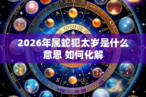 2026年属蛇犯太岁是什么意思 如何化解