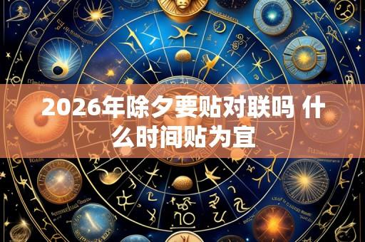 2026年除夕要贴对联吗 什么时间贴为宜