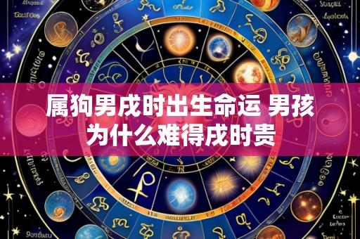 属狗男戌时出生命运 男孩为什么难得戌时贵