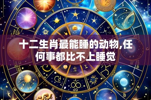十二生肖最能睡的动物,任何事都比不上睡觉