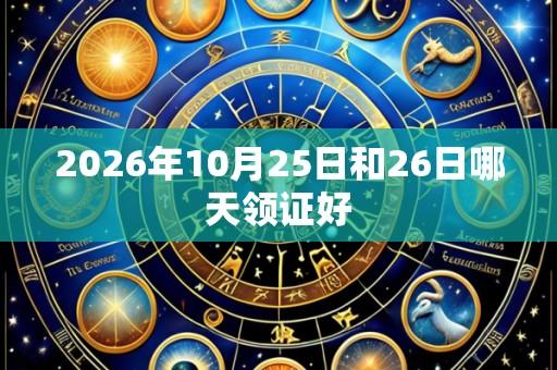 2026年10月25日和26日哪天领证好