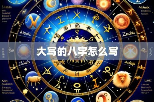大写的八字怎么写