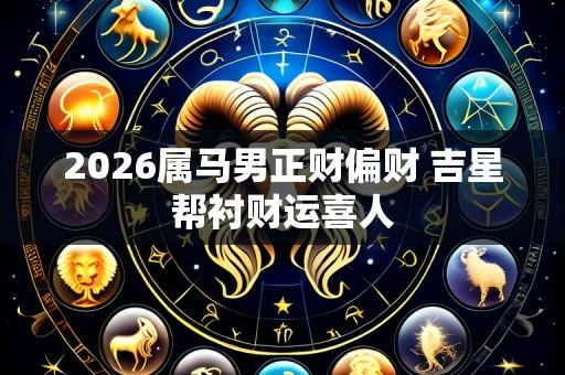 2026属马男正财偏财 吉星帮衬财运喜人