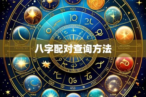 八字配对查询方法