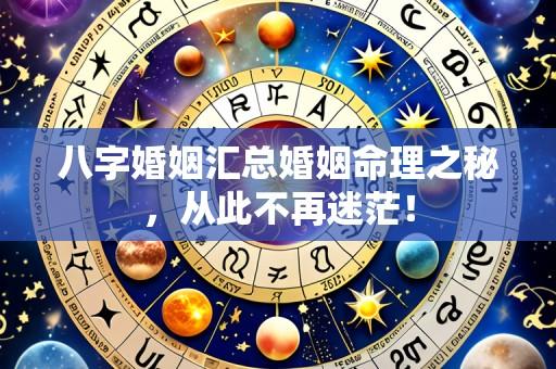 八字婚姻汇总婚姻命理之秘,从此不再迷茫!