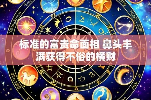 标准的富贵命面相 鼻头丰满获得不俗的横财
