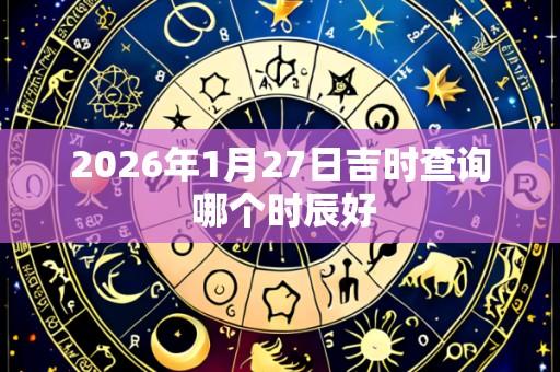 2026年1月27日吉时查询 哪个时辰好