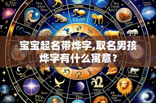 宝宝起名带烨字,取名男孩烨字有什么寓意？