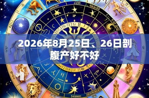 2026年8月25日、26日剖腹产好不好