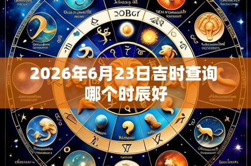 2026年6月23日吉时查询 哪个时辰好