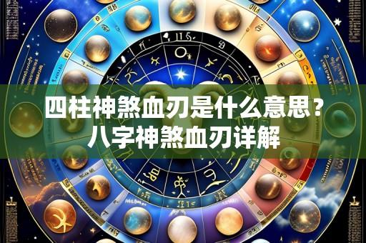 四柱神煞血刃是什么意思?八字神煞血刃详解