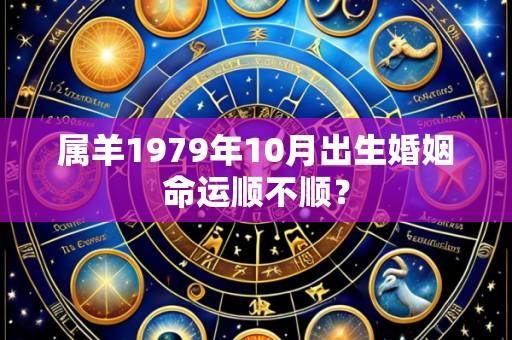 属羊1979年10月出生婚姻命运顺不顺?