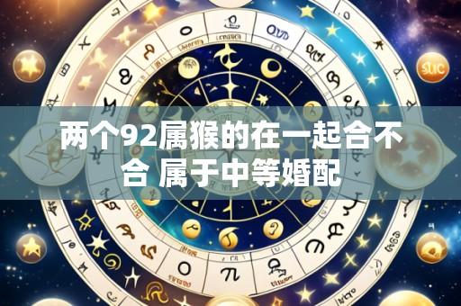 两个92属猴的在一起合不合 属于中等婚配