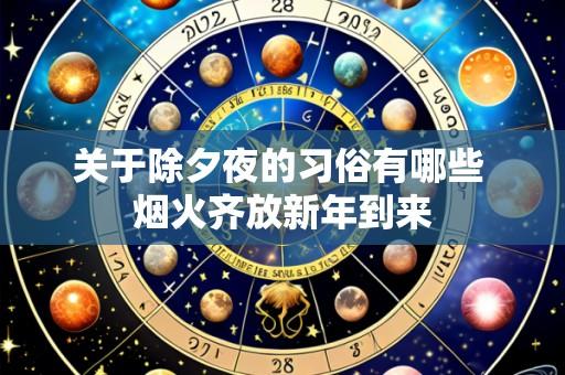 关于除夕夜的习俗有哪些 烟火齐放新年到来