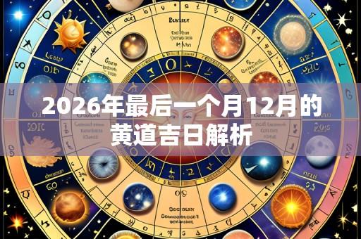 2026年最后一个月12月的黄道吉日解析
