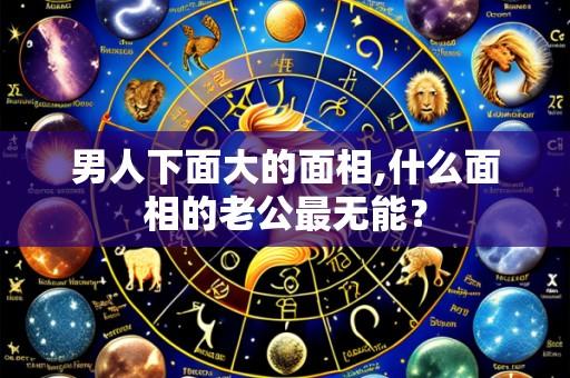 男人下面大的面相,什么面相的老公最无能?