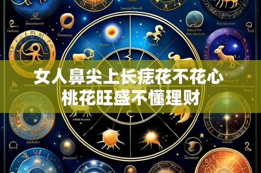 女人鼻尖上长痣花不花心 桃花旺盛不懂理财