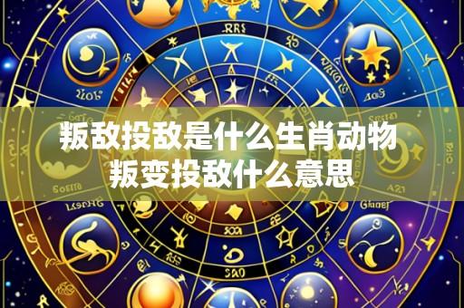 叛敌投敌是什么生肖动物 叛变投敌什么意思
