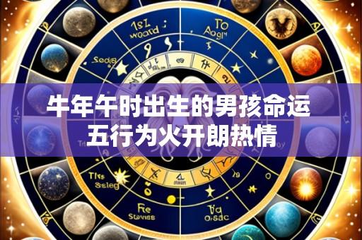牛年午时出生的男孩命运 五行为火开朗热情
