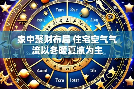 家中聚财布局 住宅空气气流以冬暖夏凉为主