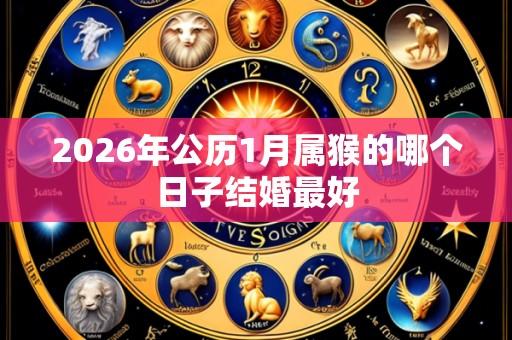 2026年公历1月属猴的哪个日子结婚最好