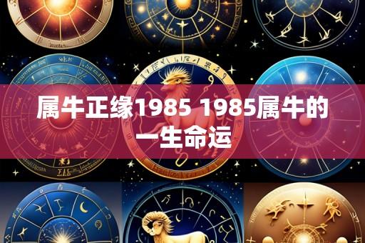 属牛正缘1985 1985属牛的一生命运