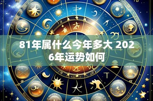 81年属什么今年多大 2026年运势如何