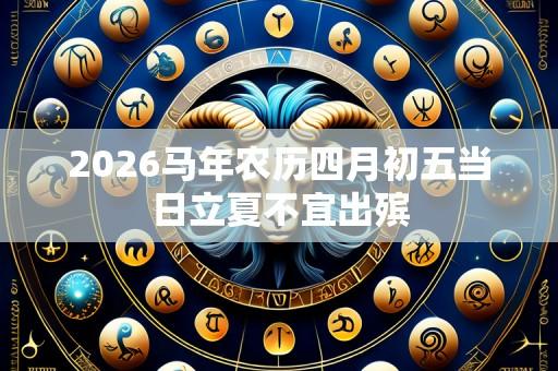 2026马年农历四月初五当日立夏不宜出殡