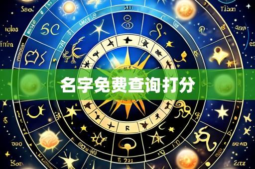 名字免费查询打分