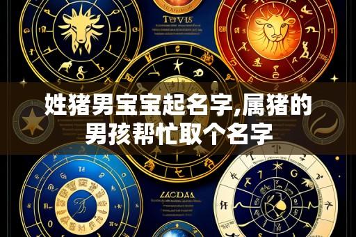 姓猪男宝宝起名字,属猪的男孩帮忙取个名字
