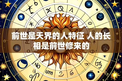 前世是天界的人特征 人的长相是前世修来的