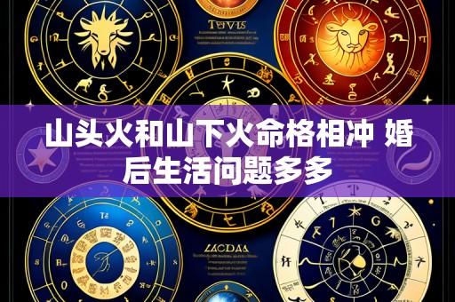 山头火和山下火命格相冲 婚后生活问题多多