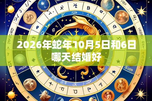 2026年蛇年10月5日和6日哪天结婚好