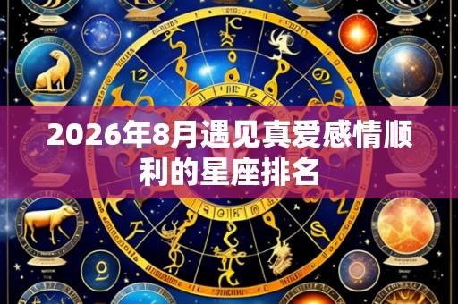 2026年8月遇见真爱感情顺利的星座排名