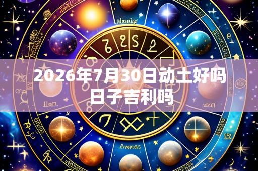 2026年7月30日动土好吗 日子吉利吗