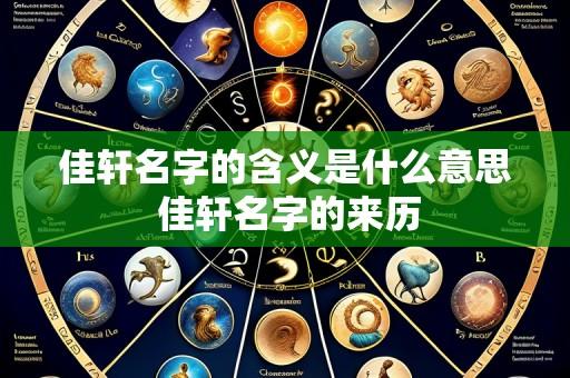 佳轩名字的含义是什么意思 佳轩名字的来历