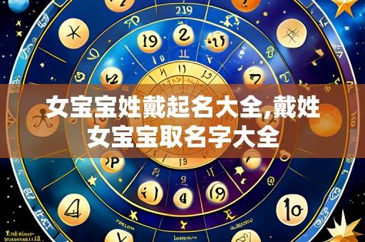 女宝宝姓戴起名大全,戴姓女宝宝取名字大全