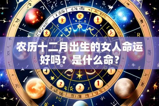 农历十二月出生的女人命运好吗?是什么命?