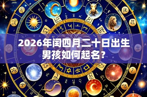 2026年闰四月二十日出生男孩如何起名？