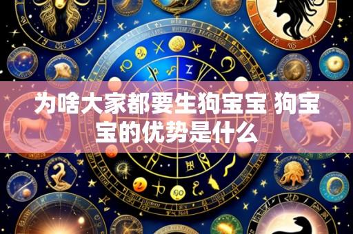 为啥大家都要生狗宝宝 狗宝宝的优势是什么