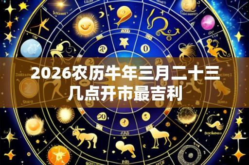 2026农历牛年三月二十三几点开市最吉利