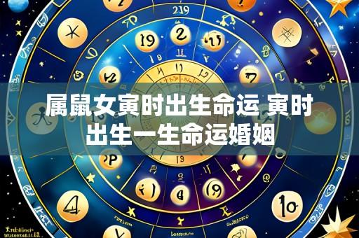 属鼠女寅时出生命运 寅时出生一生命运婚姻