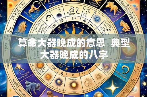 算命大器晚成的意思  典型大器晚成的八字