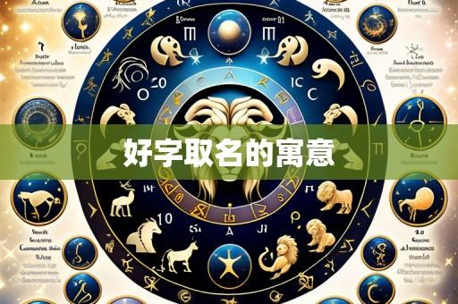 好字取名的寓意