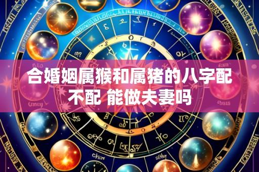 合婚姻属猴和属猪的八字配不配 能做夫妻吗