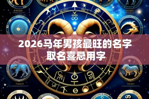 2026马年男孩最旺的名字 取名喜忌用字